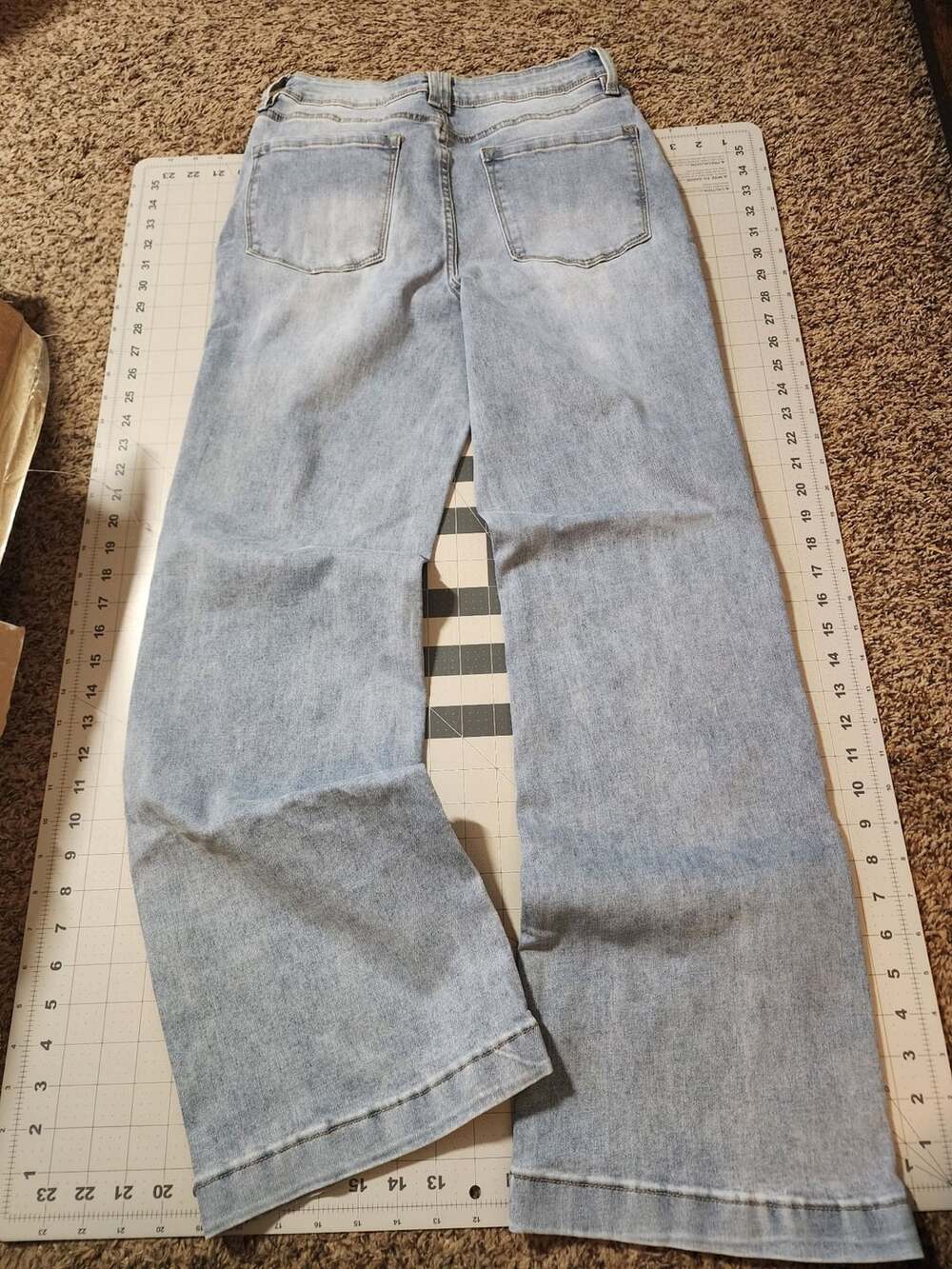 Unbranded Wide Leg Jeans Size M Light Wash Denim